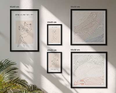 Decorațiune de perete set tablouri Forme de frumusețe, linii de siluetă