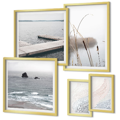Polyptic înrămat Peisaje marine minimaliste