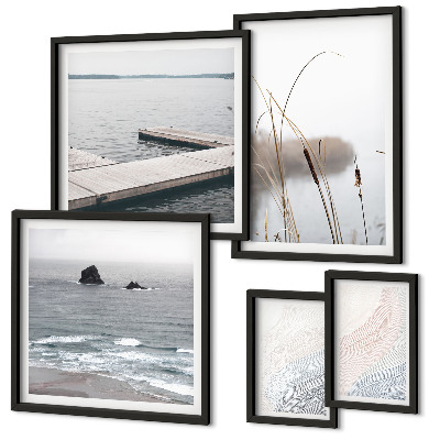 Polyptic înrămat Peisaje marine minimaliste