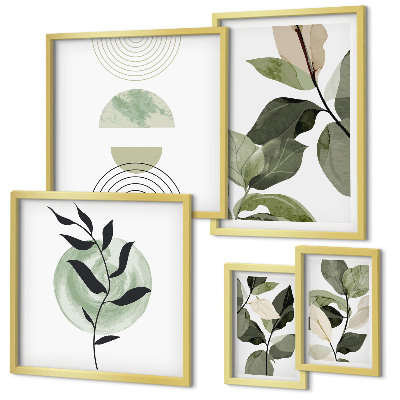 Polyptic înrămat Motive vegetale scandinave