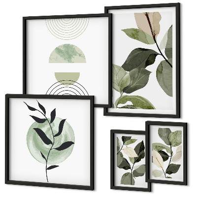 Polyptic înrămat Motive vegetale scandinave
