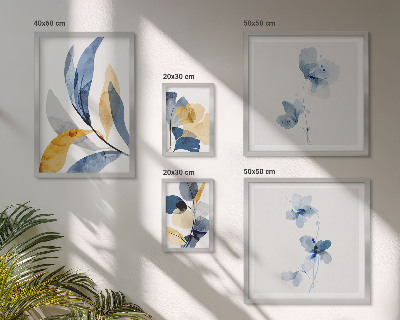Decorațiune de perete set tablouri Motive vegetale în interioare pastelate