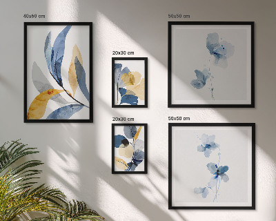Decorațiune de perete set tablouri Motive vegetale în interioare pastelate