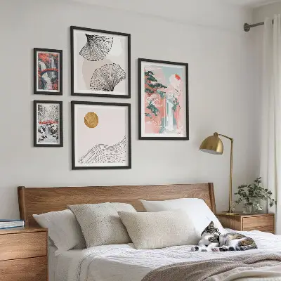 Set tablouri decorative pentru perete cu peisaje reprezentând cascade în Japonia