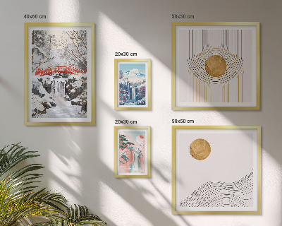 Decorațiune de perete set tablouri Peisaje cascade poduri Japonia