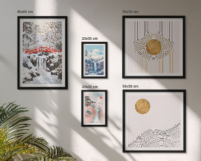 Decorațiune de perete set tablouri Peisaje cascade poduri Japonia