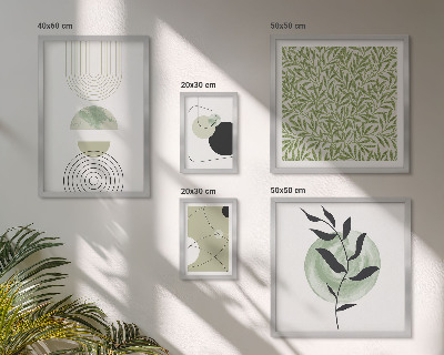 Decorațiune de perete set tablouri Plante geometrice abstracte