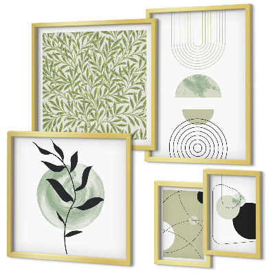 Decorațiune de perete set tablouri Plante geometrice abstracte