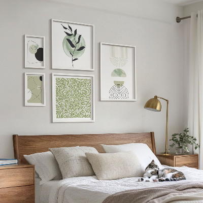 Decorațiune de perete set tablouri Plante geometrice abstracte