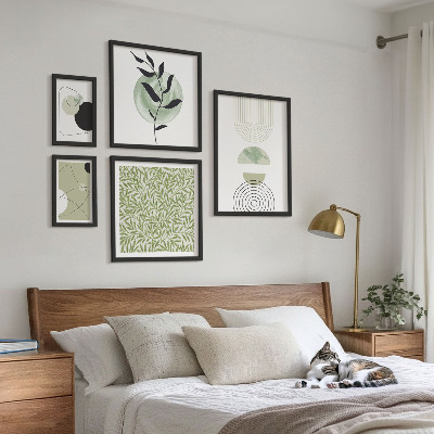 Decorațiune de perete set tablouri Plante geometrice abstracte