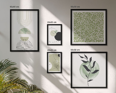 Decorațiune de perete set tablouri Plante geometrice abstracte