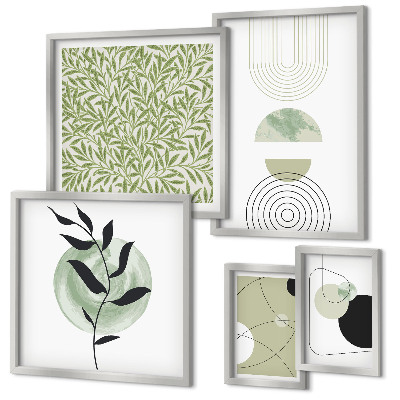 Decorațiune de perete set tablouri Plante geometrice abstracte