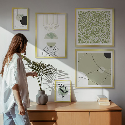 Polyptic înrămat Forme abstracte de plante