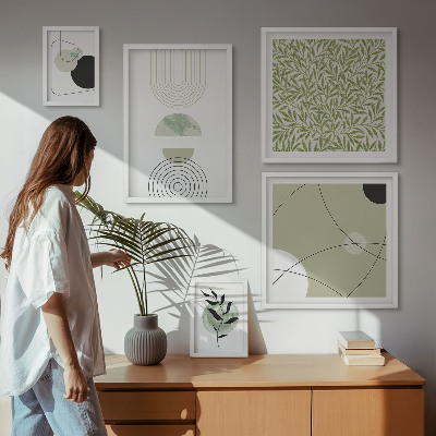 Polyptic înrămat Forme abstracte de plante