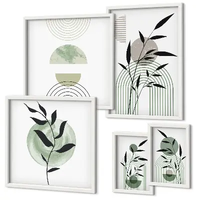 Set tablouri decorative pentru perete cu grafică elegantă cu plante