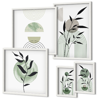 Decorațiune de perete set tablouri Grafică elegantă a plantelor