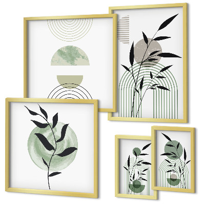 Decorațiune de perete set tablouri Grafică elegantă a plantelor