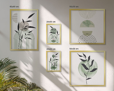 Decorațiune de perete set tablouri Grafică elegantă a plantelor