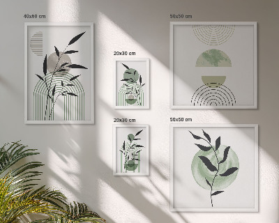 Decorațiune de perete set tablouri Grafică elegantă a plantelor