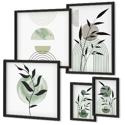 Decorațiune de perete set tablouri Grafică elegantă a plantelor