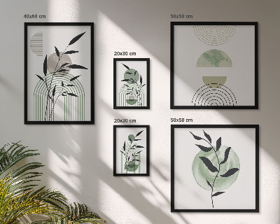 Decorațiune de perete set tablouri Grafică elegantă a plantelor