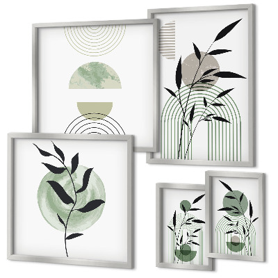 Decorațiune de perete set tablouri Grafică elegantă a plantelor