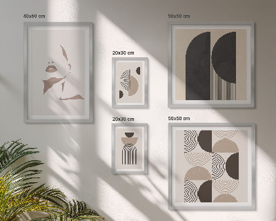 Decorațiune de perete set tablouri Portrete geometrice elegante