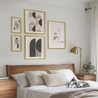Decorațiune de perete set tablouri Portrete geometrice elegante