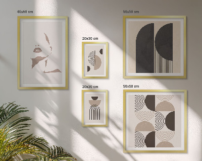 Decorațiune de perete set tablouri Portrete geometrice elegante