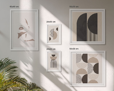 Decorațiune de perete set tablouri Portrete geometrice elegante