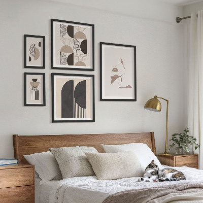 Decorațiune de perete set tablouri Portrete geometrice elegante