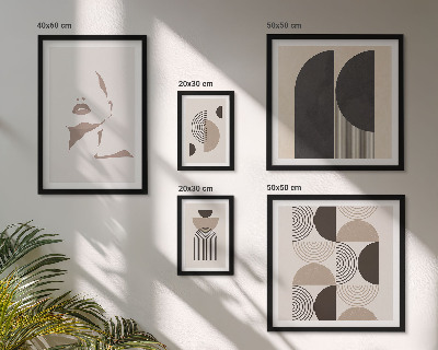 Decorațiune de perete set tablouri Portrete geometrice elegante