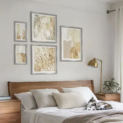 Set de tablouri decorative pentru perete cu texturi abstracte moderne