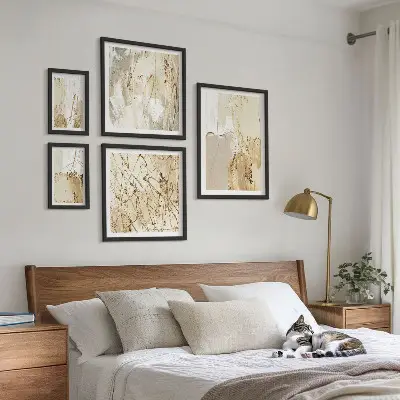 Set de tablouri decorative pentru perete cu texturi abstracte moderne