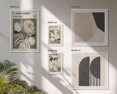Decorațiune de perete set tablouri Aranjamente florale elegante