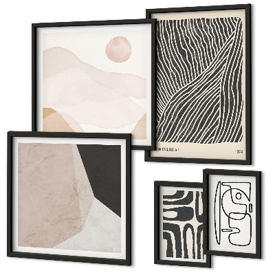 Polyptic înrămat Modele minimaliste de pământ abstracte