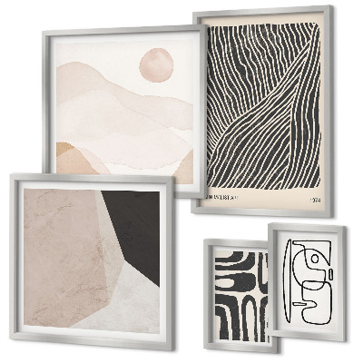Polyptic înrămat Modele minimaliste de pământ abstracte