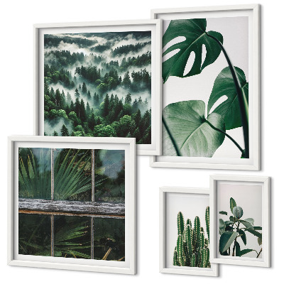 Decorațiune de perete set tablouri Inspirații din plante din zonele tropicale