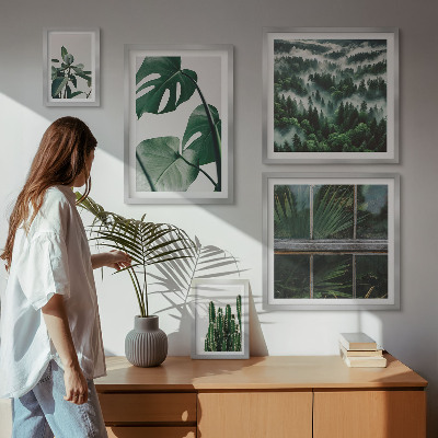 Decorațiune de perete set tablouri Inspirații din plante din zonele tropicale