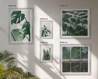 Set de tablouri decorative pentru perete inspirații botanice cu tematică tropicală