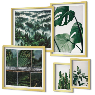 Decorațiune de perete set tablouri Inspirații din plante din zonele tropicale