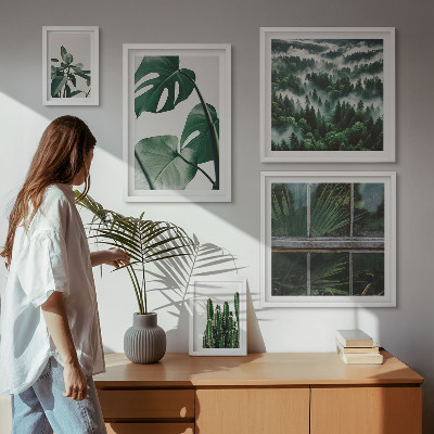 Decorațiune de perete set tablouri Inspirații din plante din zonele tropicale