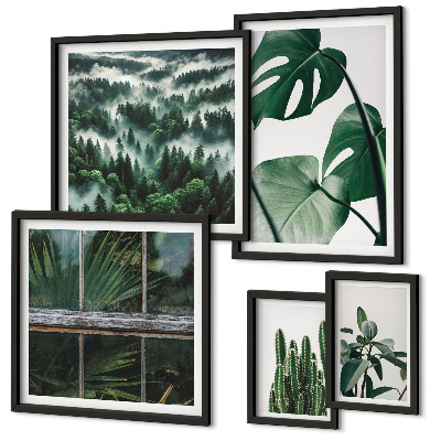 Decorațiune de perete set tablouri Inspirații din plante din zonele tropicale