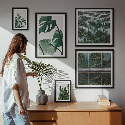 Decorațiune de perete set tablouri Inspirații din plante din zonele tropicale