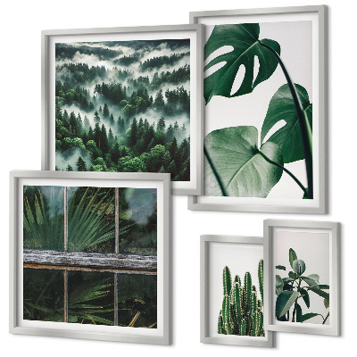 Decorațiune de perete set tablouri Inspirații din plante din zonele tropicale