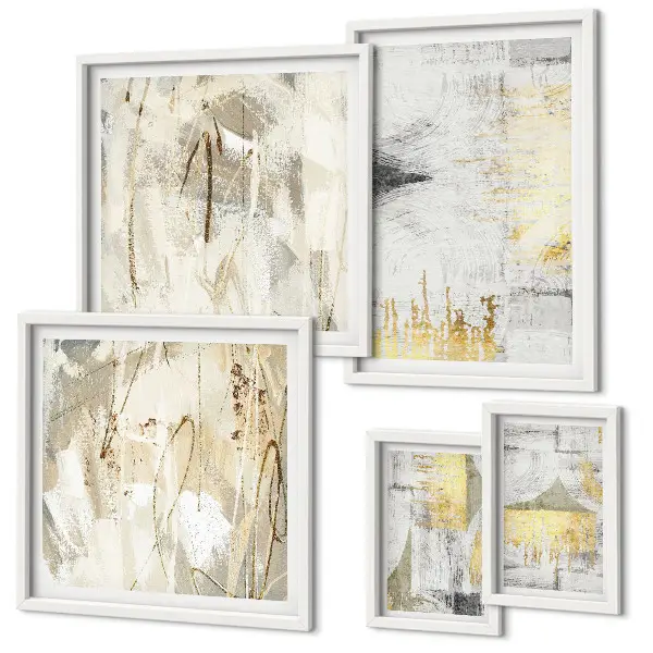 Set de tablouri decorative pentru perete cu modele abstracte elegante
