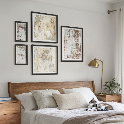 Decorațiune de perete set tablouri Compoziții neutre abstracte