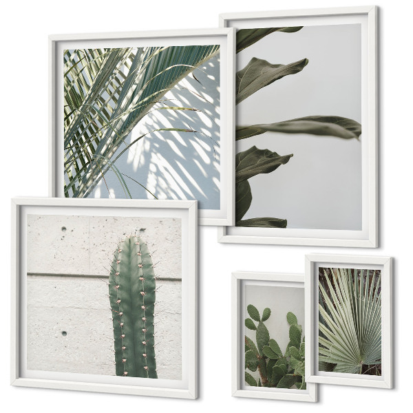 Decorațiune de perete set tablouri Accente moderne de plante