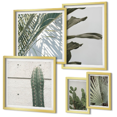 Decorațiune de perete set tablouri Accente moderne de plante