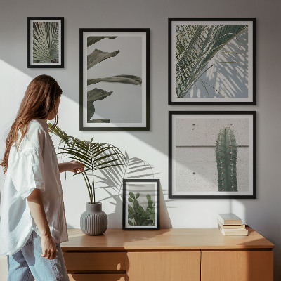 Decorațiune de perete set tablouri Accente moderne de plante